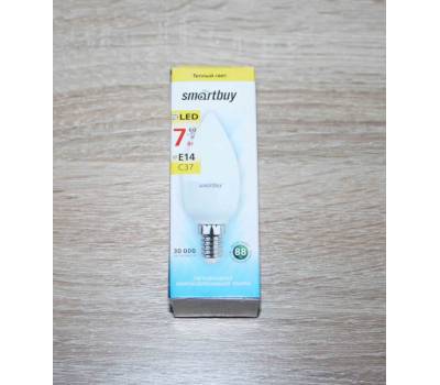 Лампа светодиодная Smartbuy Свеча С37, цоколь Е14 - 7.0w/3000 (SBL-C37-07-30K-E14)