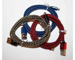USB-micro дата кабель в капроновой оболочке цветные v.3 USB-micro дата кабель в капроновой оболочке цветные v.3