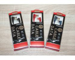 USB-micro дата кабель цветные, угловые штекеры, 1м USB-micro дата кабель цветные, угловые штекеры, 1м