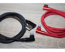 USB- I-Phone6/7 дата кабель цветные, угловые штекеры, 1м USB- I-Phone6/7 дата кабель цветные, угловые штекеры, 1м