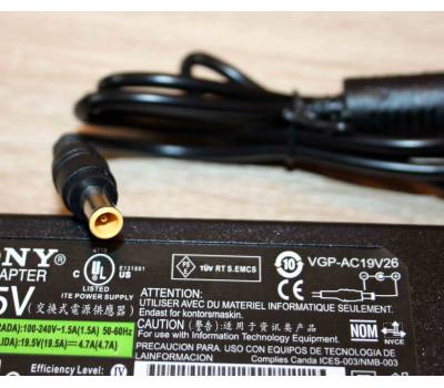Блок питания для ноутбука Sony 19.5V 4.7A Блок питания для ноутбука Sony 19.5V 4.7A