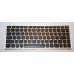 Клавиатура для ноутбука Lenovo U410 silver с рамкой
