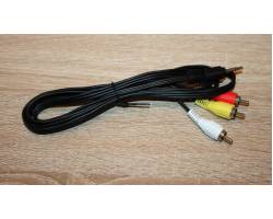Кабель 3RCA-Jack 3,5 1,5 метра, черный Кабель 3RCA-Jack 3,5 1,5 метра, черный