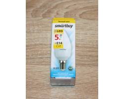 Лампа светодиодная Smartbuy Свеча С37, цоколь Е14 - 5.0w/3000 (SBL-C37-05-30K-E14)