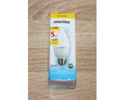 Лампа светодиодная Smartbuy Свеча С37, цоколь Е27 - 5.0w/3000 (SBL-C37-05-30K-E27)