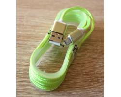 USB-micro дата кабель в капроновой оболочке цветные